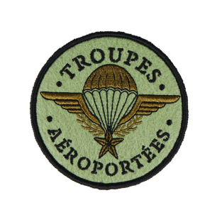 Patch Brodé Troupes Aéroportées – Basse Visibilité Ø 8 cm