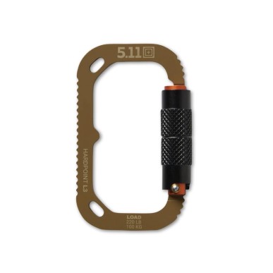 Mousqueton tactique 5.11 Hardpoint L3 Locking - noir ou coyote