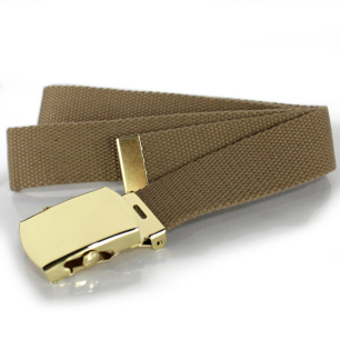 Ceinture en toile Sable– Boucle or doré – Cérémonie Armée française (Terre & Air)