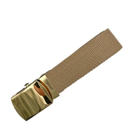 Ceinture en toile Sable– Boucle or doré – Cérémonie Armée française (Terre & Air)