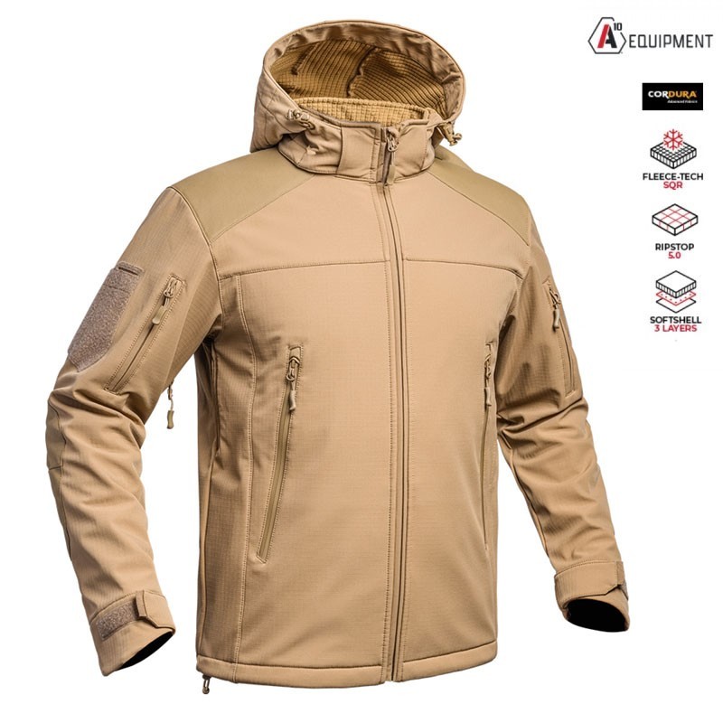 Veste Softshell A10 Militaire – Couleur Sable / Coyote Veste Softshell A10 Militaire – Couleur Sable / Coyote