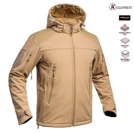 Veste Softshell A10 Militaire – Couleur Sable / Coyote
