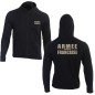 Sweat-shirt zippé noir logo "Armée Française" – Basse visibilité Sweat-shirt zippé noir logo "Armée Française" – Basse visibilité