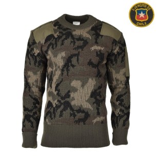 Pull camouflé Armée chilienne – 100 % laine - taille L