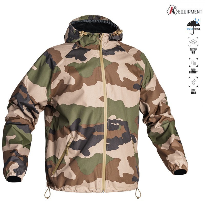 Veste imperméable militaire LIGHTSHELL A10 – Camo FR/CE Veste imperméable militaire LIGHTSHELL A10 – Camo FR/CE