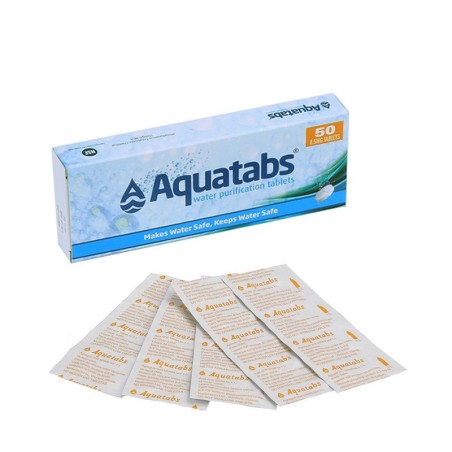 Pastilles de chlore pour la purification d'eau - Aquatabs® (1 x 50 pcs)