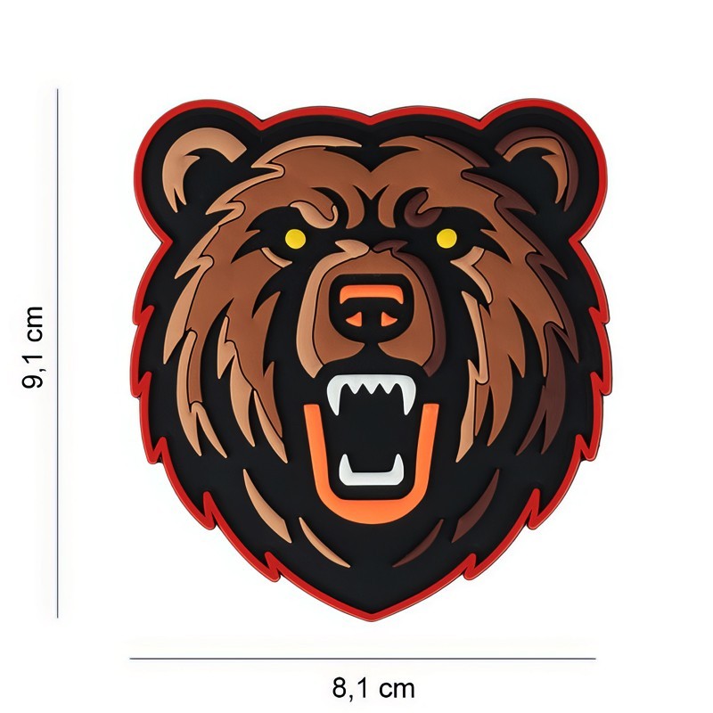 Patch Ours Grizzly 3D – PVC Velcro Patch Ours Grizzly 3D – PVC Velcro