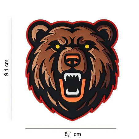 Patch Ours Grizzly 3D – PVC Velcro