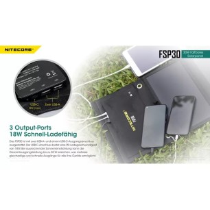 Panneau solaire portable Nitecore FSP30 – 30W