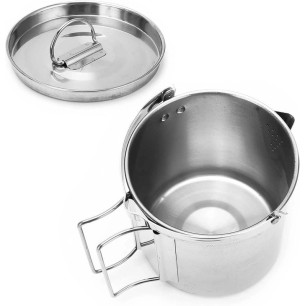 Bouilloire / Popote camping 2-en-1 Mil-Tec® INOX – 700 ml
