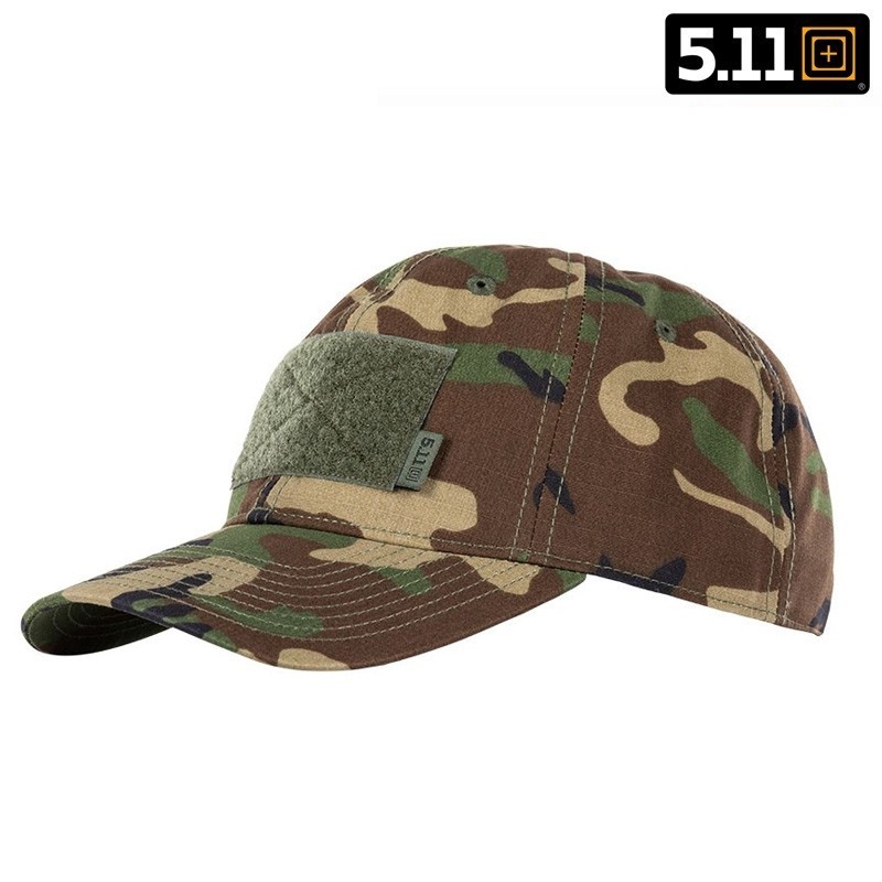 Casquette militaire camo Woodland - 5.11 - taille unique Casquette militaire camo Woodland - 5.11 - taille unique