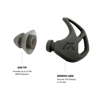 Bouchons d'oreilles militaires (BAB) Sable – AXIL X20 (s'adaptent à différentes tailles)
