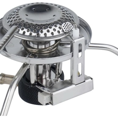 Réchaud à gaz pliable Mil-Tec 3500 W avec tuyau flexible et allumage piézo EN417