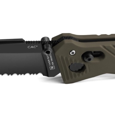 Couteau tatou C.A.C., modèle civil, PA6, cl : Vert armée