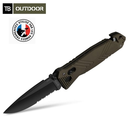 Couteau tatou C.A.C., modèle civil, PA6, cl : Vert armée