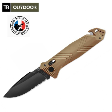Couteau tatou C.A.C., modèle civil, PA6, cl : Vert armée