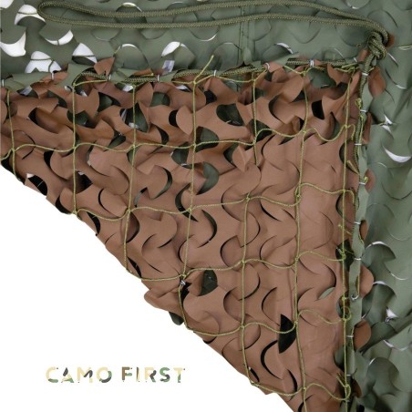 Filet de camouflage renforcé, 2 X 3 M, couleur forêt vert/marron