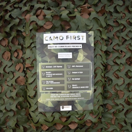 Filet camouflage forêt Camo First (vendu au mètre)