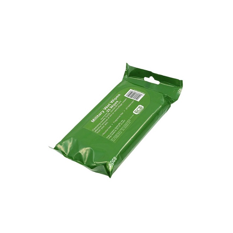 Lingettes nettoyantes x 25 (pour grimage militaire)