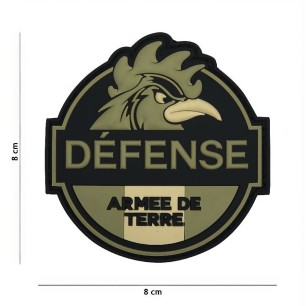 Patch / écusson Coq FR -Défense Armée de Terre - Basse Visu