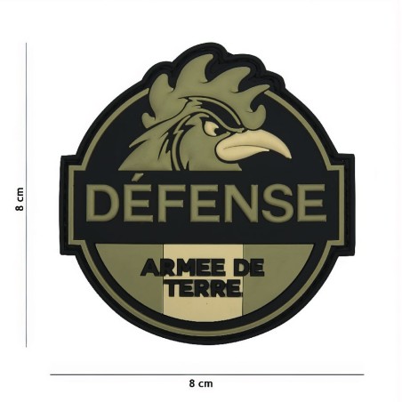 Patch / écusson Coq FR -Défense Armée de Terre - Basse Visu