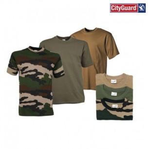 Lot de 3 Tee shirts : 1 kaki, 1 beige et 1 camouflage CE