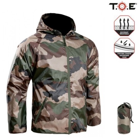 Veste de pluie membranée, camouflage armée Française