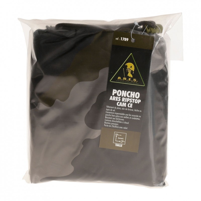 Poncho léger Ares, camouflage armée française Poncho léger Ares, camouflage armée française