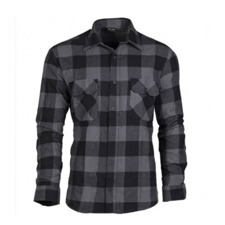 Chemise à carreaux type canadienne, GRIS/NOIR - Miltec