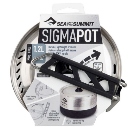 Casserole légère bivouac, Sea To Summit, Inox (1,2 litre)
