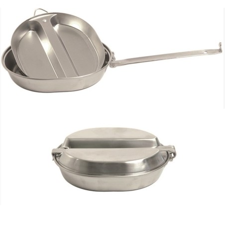 Gamelle militaire US en inox, pour le bivouac