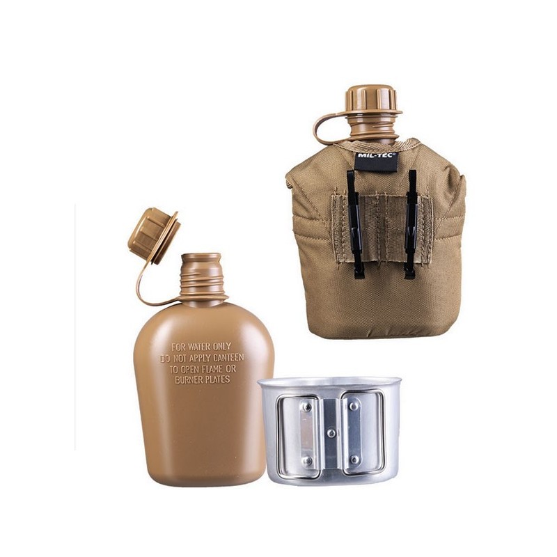 Gourde ~1l, avec housse et quart, couleur coyote Gourde ~1l, avec housse et quart, couleur coyote