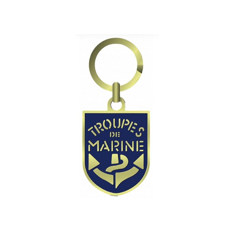Porte-Clés métalique, Troupes de Marine Porte-Clés métalique, Troupes de Marine