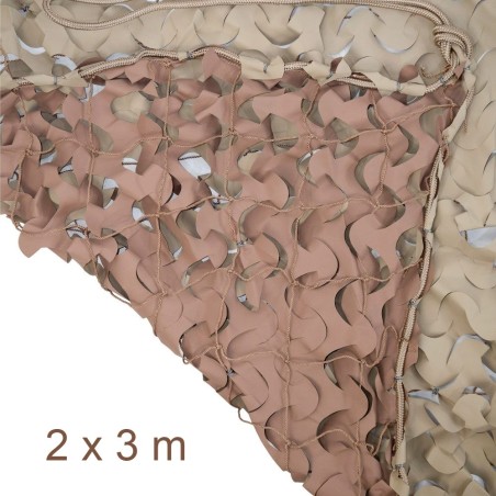 Filet de Camouflage Desert / sable First® S-Circle Cut - 2 x 3 mètres