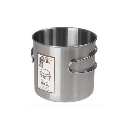 Tasse en inox 600ml (poignées repliables) pour Camping / randonnée
