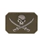 Patch velcro, type drapeau pirate avec crane, kaki Patch velcro, type drapeau pirate avec crane, kaki
