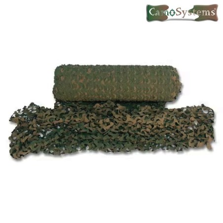 Filet de Camouflage Camosystems vendu au mètre - 1 x 2.20m - Marron/Vert Forêt