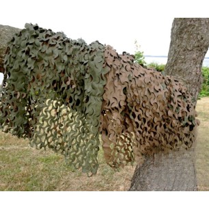 Filet de Camouflage vendu au mètre - Marron/Vert (prix dégressif)