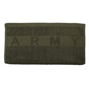 Serviette de bain, 100 x 50 cm, couleur vert armée