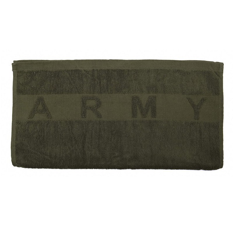 Serviette de bain, 100 x 50 cm, couleur vert armée Serviette de bain, 100 x 50 cm, couleur vert armée