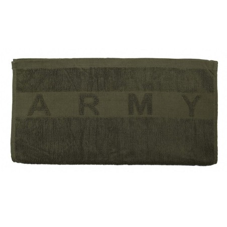 Serviette de bain, 100 x 50 cm, couleur vert armée