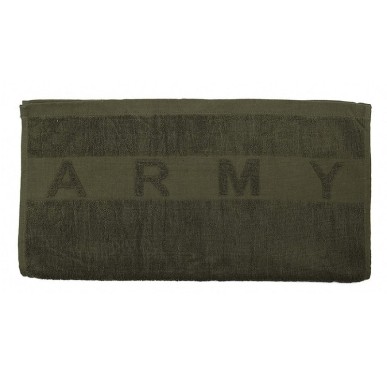 Serviette de bain, 100 x 50 cm, couleur vert armée