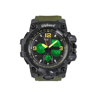 Montre Elite Pro Cityguard, couleur noir et vert armée