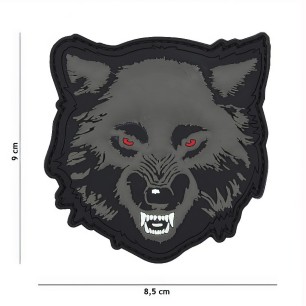 Patch / écusson velcro, animal : Loup gris