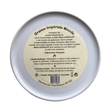 Graisse Impériale A.Godillot blonde, 100ml (idéal cuir rangers)