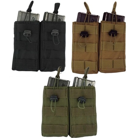 Porte-chargeurs double 5.56 (syst. à élastique - HK416, FAMAS, ok)