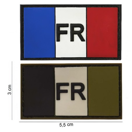 Patch Velcro, drapeau France, haute ou basse visu