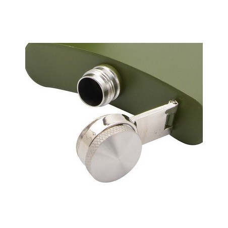 Petite flasque inox à alcool, 110ml, vert armée