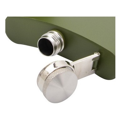 Petite flasque inox à alcool, 110ml, vert armée